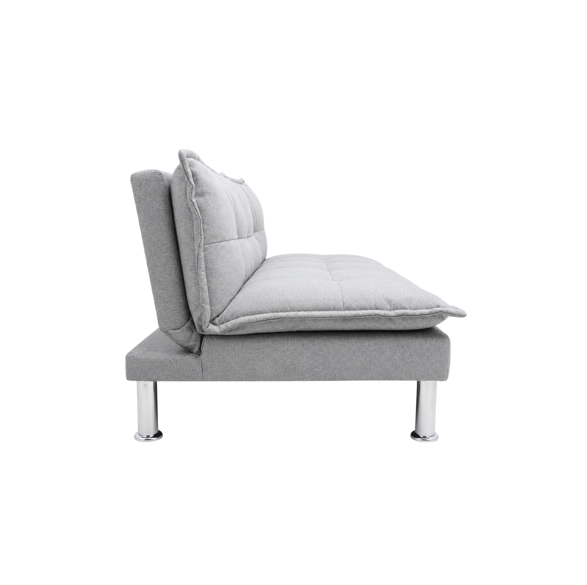 Sofá Cama Confi gris con base cromada
