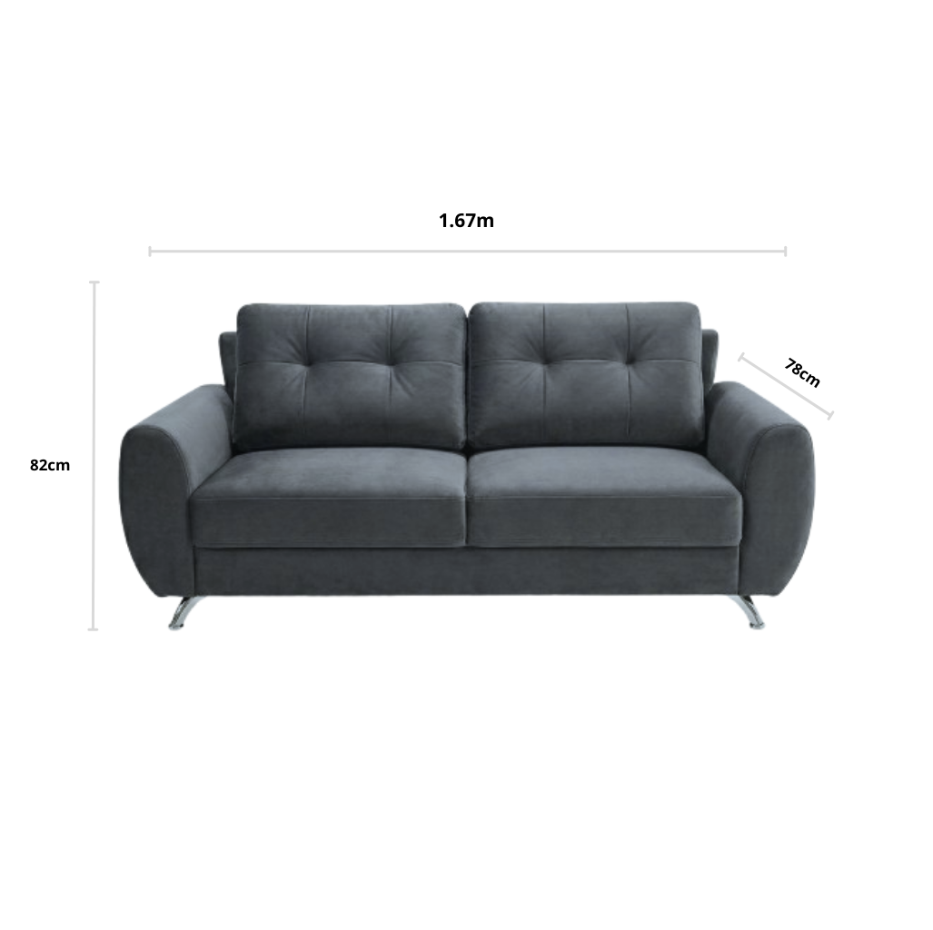 Sala Kenia Sofá y Love Seat Gris