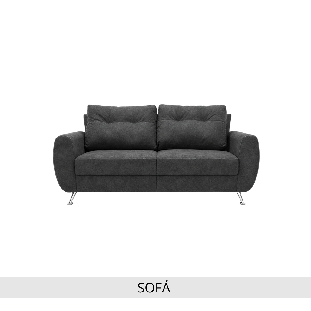 Sala Kenia Sofá y Love Seat Gris