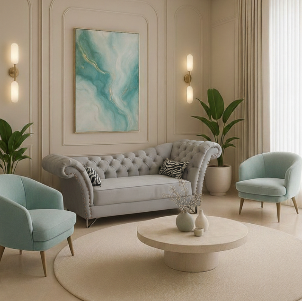 Diván Catherine Luxe Gris