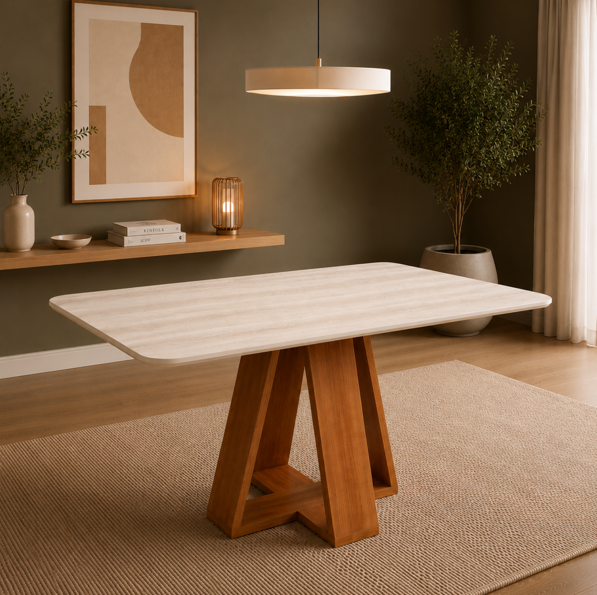 Mesa Comedor Kiara acabado Freijo / Quartzo