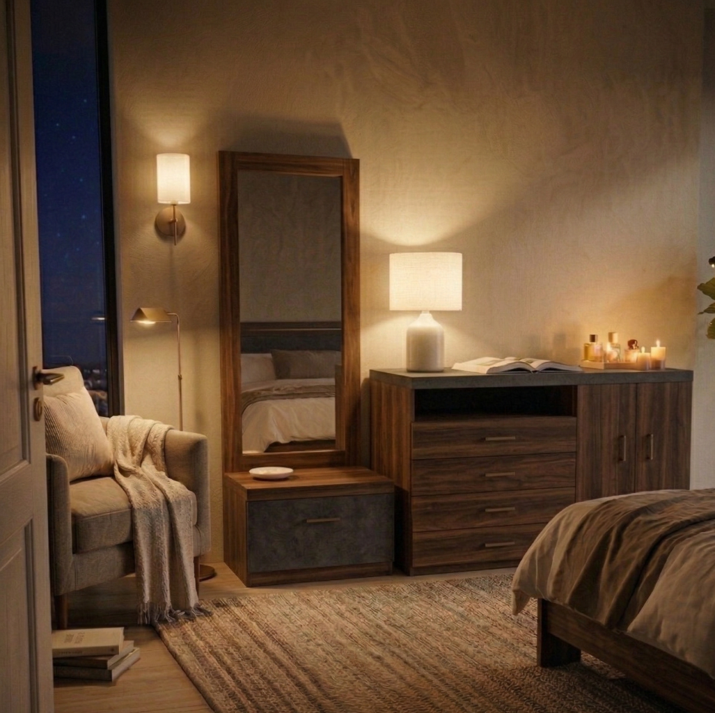 Tocador Moon (Incluye: Cómoda y Marco c/espejo)