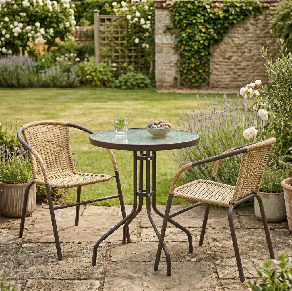 Set de Jardín Beirut con 2 Sillas en color Honey / Brow