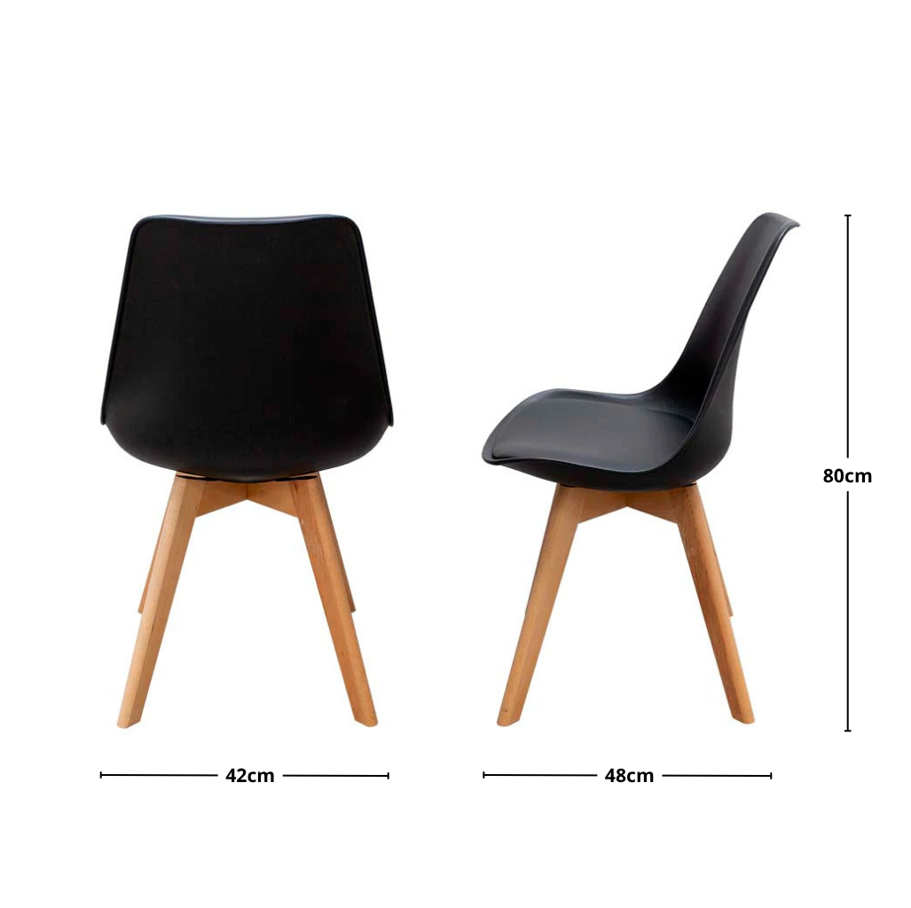 Silla De Madera Para Comedor Capri Estilo Eames Hood