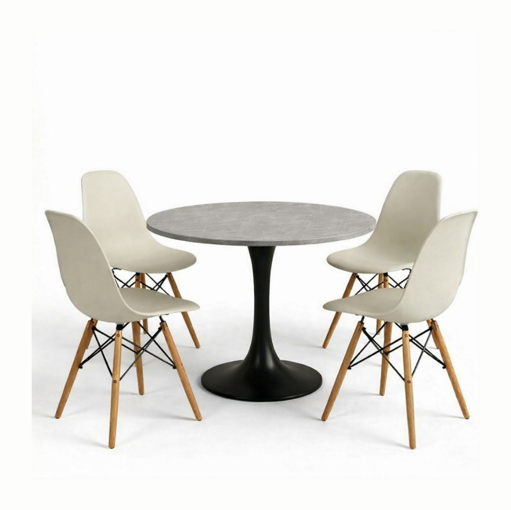 Mesa Armani Grey y Sillas Croswod