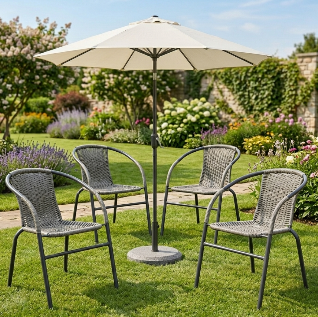 Paquete de 4 Sillas para Jardín Jizan