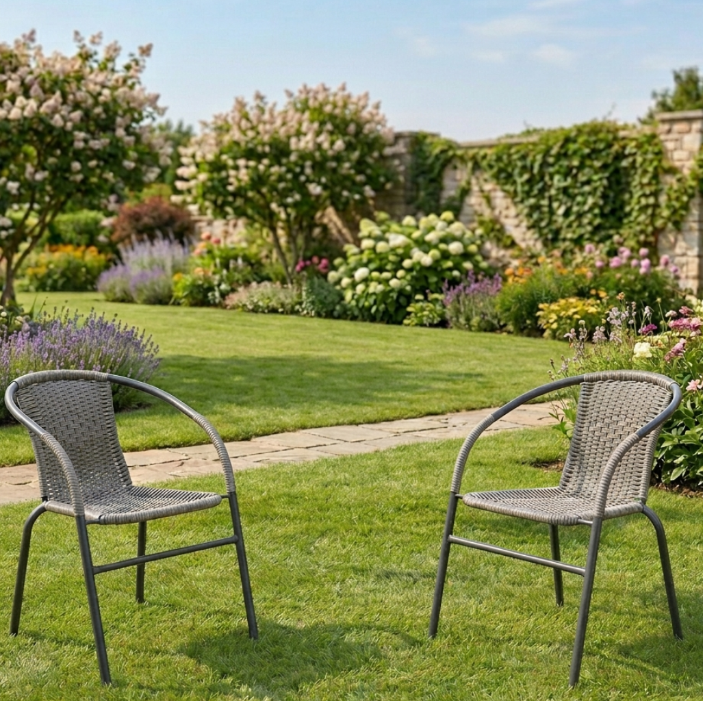 Paquete de 2 Sillas para Jardín Jizan