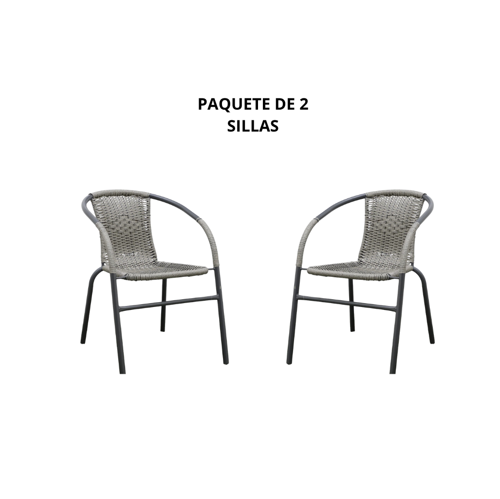Paquete de 2 Sillas para Jardín Jizan
