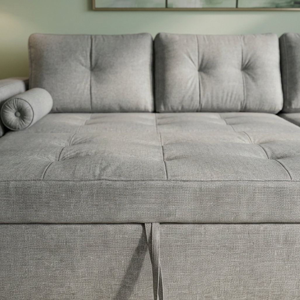 Sala Esquinera Zurich con Sofá Cama gris