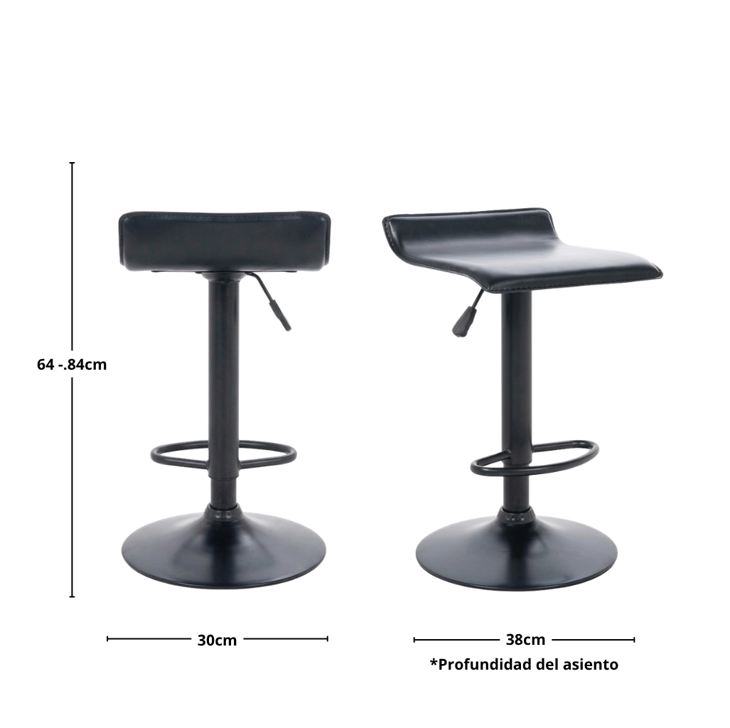 Banco Para Barra Sam Negro con base Negra