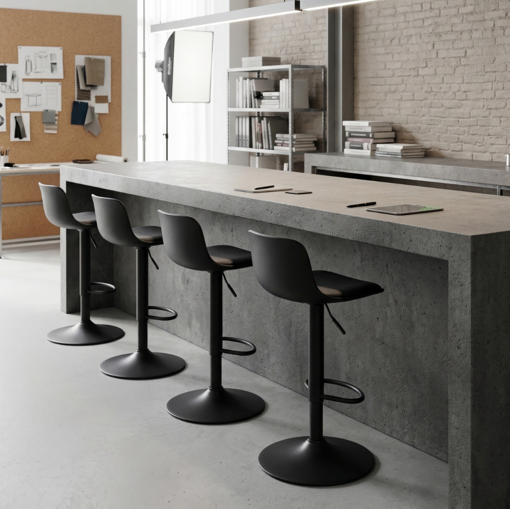 Paquete de 4 Bancos Rick Negro