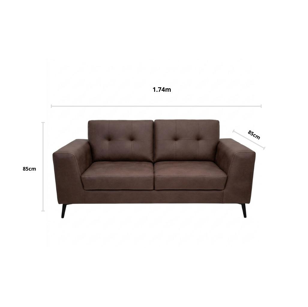 Sala Aldara Sofá y Love Seat café