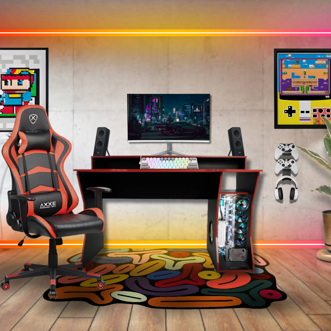 Escritorio Gamer Sapporo rojo