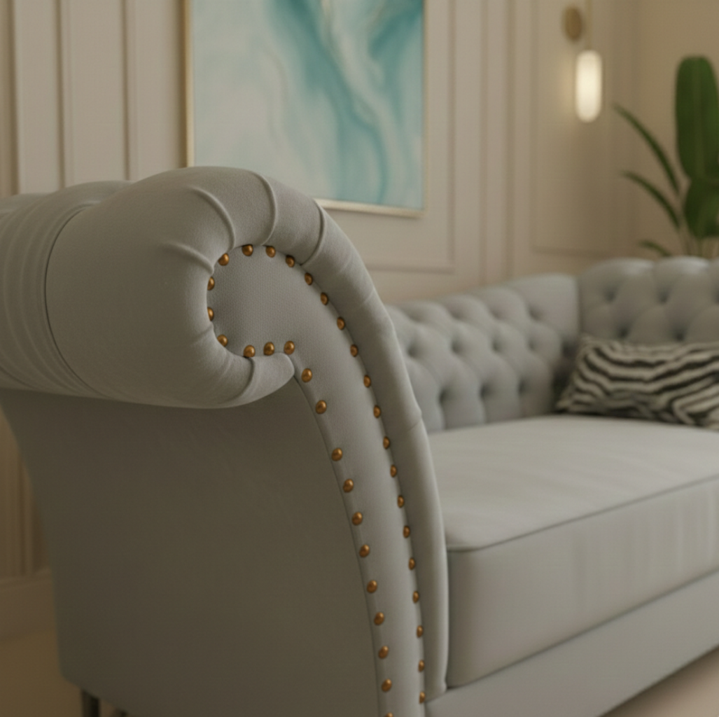 Diván Catherine Luxe Gris