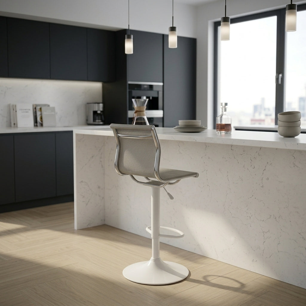 Banco Kent Plata con base blanca