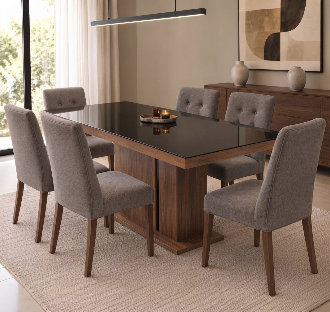 Mesa Comedor Katara en acabado Nogal Café