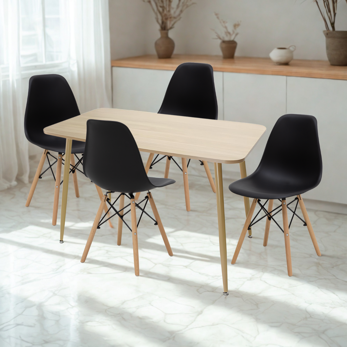 Paquete Mesa Comedor Murcia + 4 Sillas Croswod