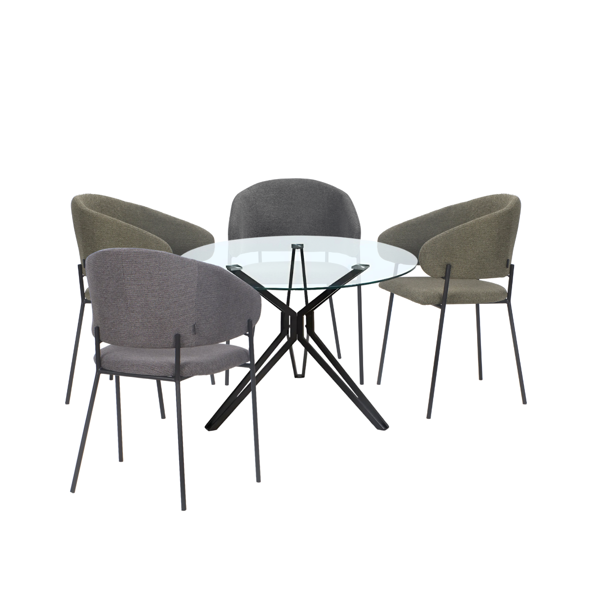 Paquete Mesa Comedor Onno + 4 Sillas Aleza