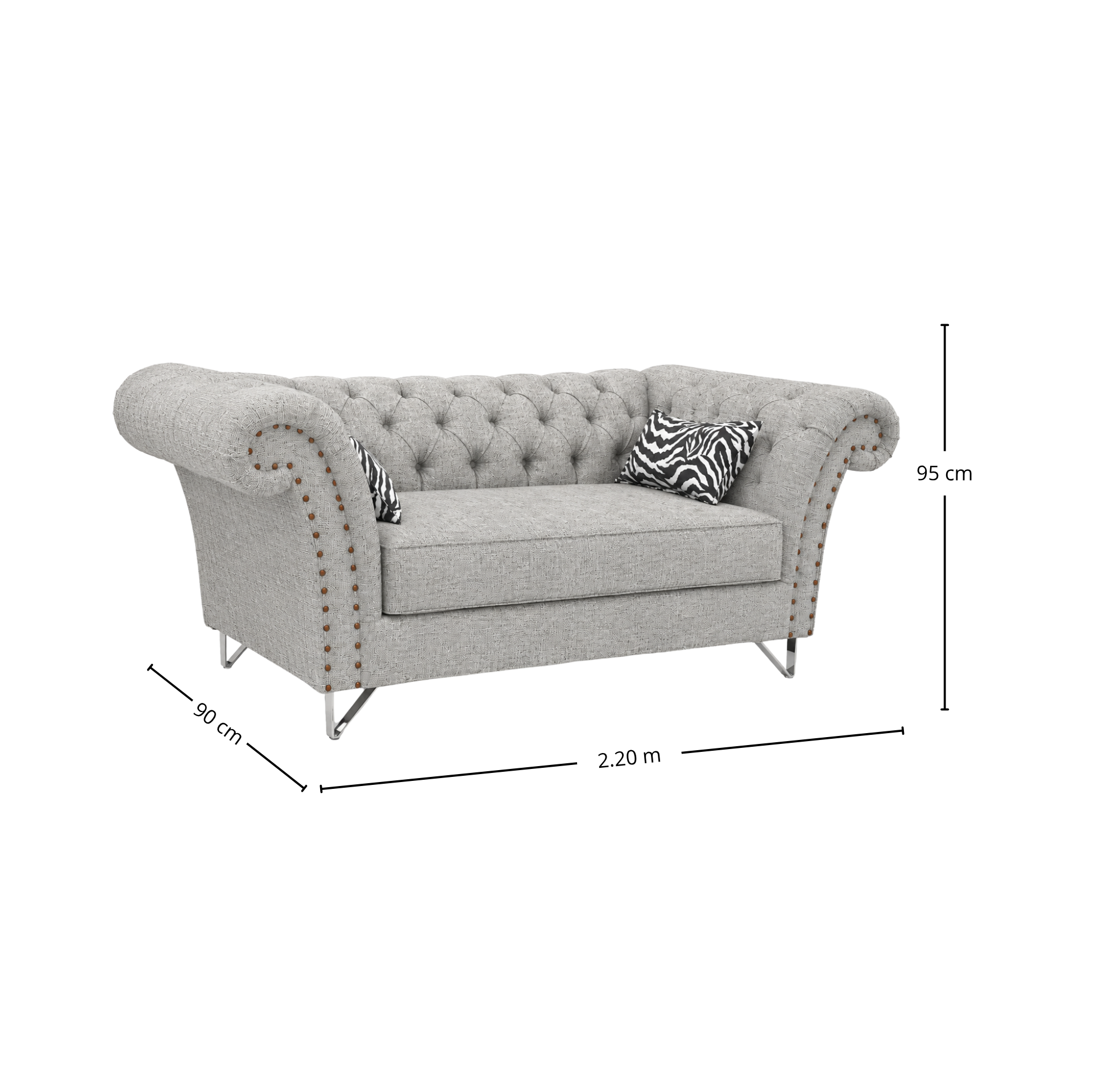 Diván Catherine Luxe Gris