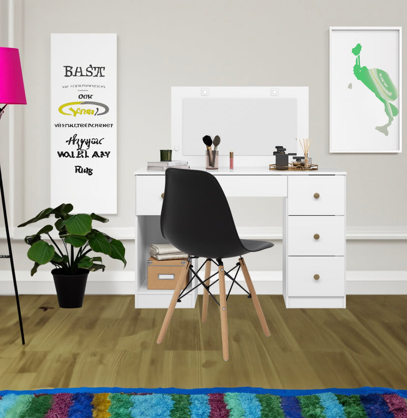 Paquete de Tocador Sonhos blanco + Silla Croswod Estilo Eames