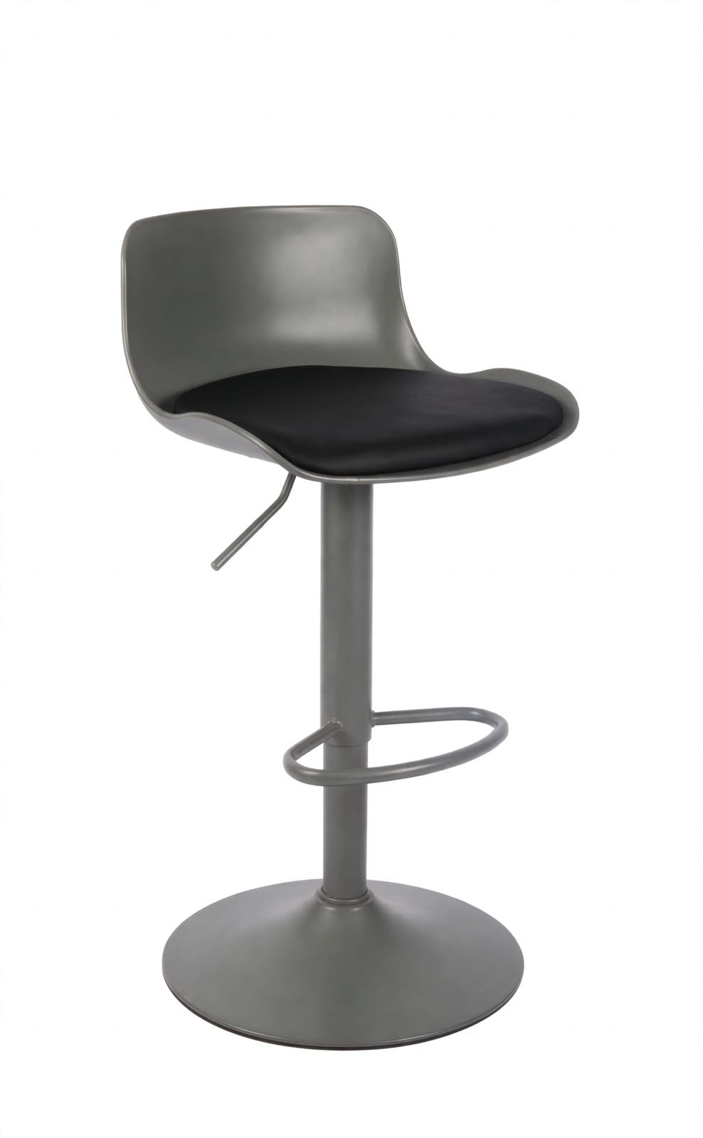 Banco Rick Gris con asiento Negro