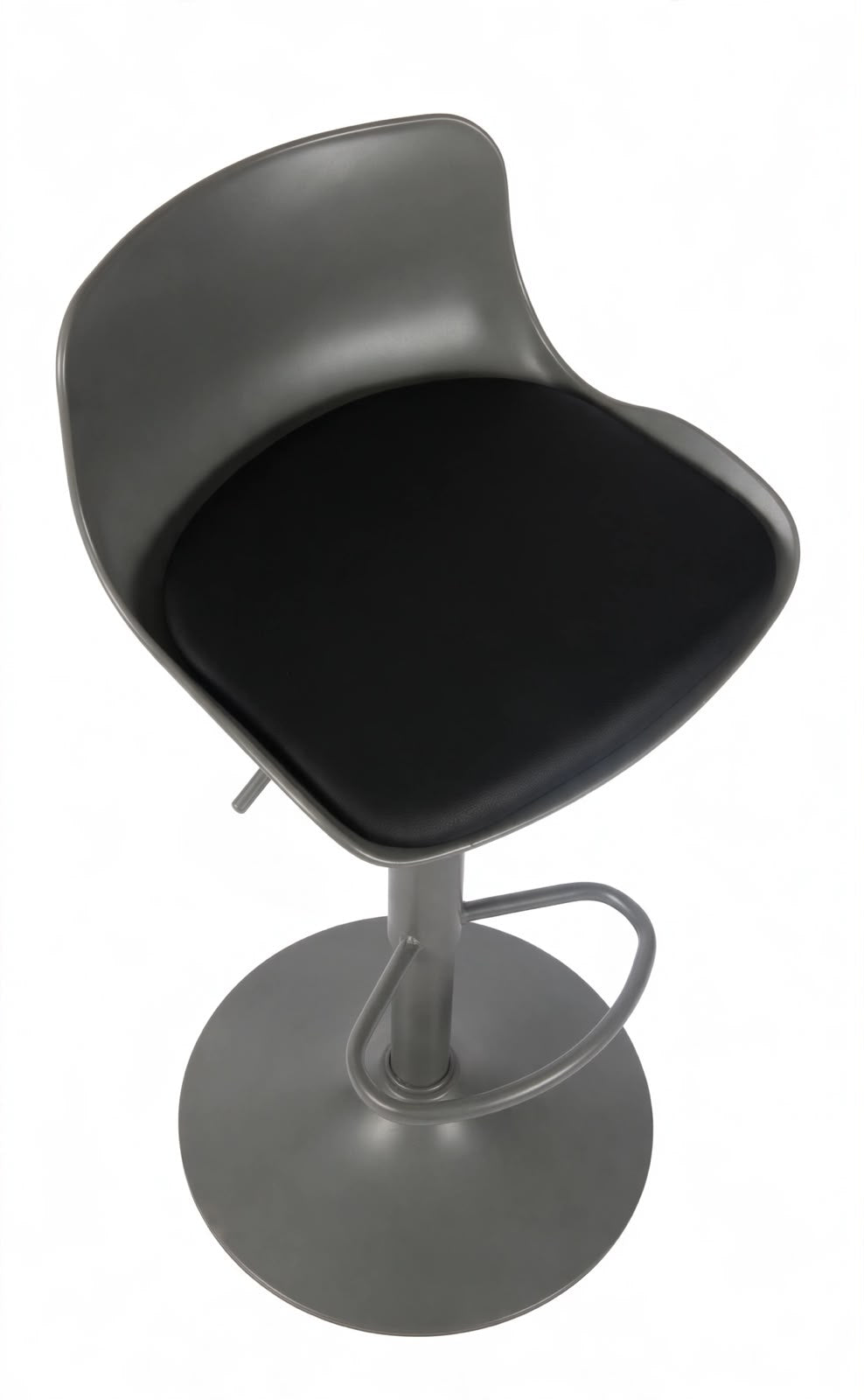 Banco Rick Gris con asiento Negro