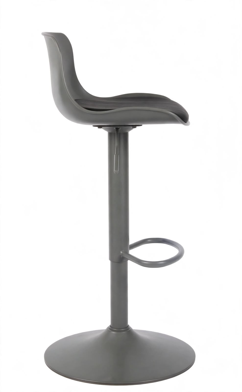Banco Rick Gris con asiento Negro