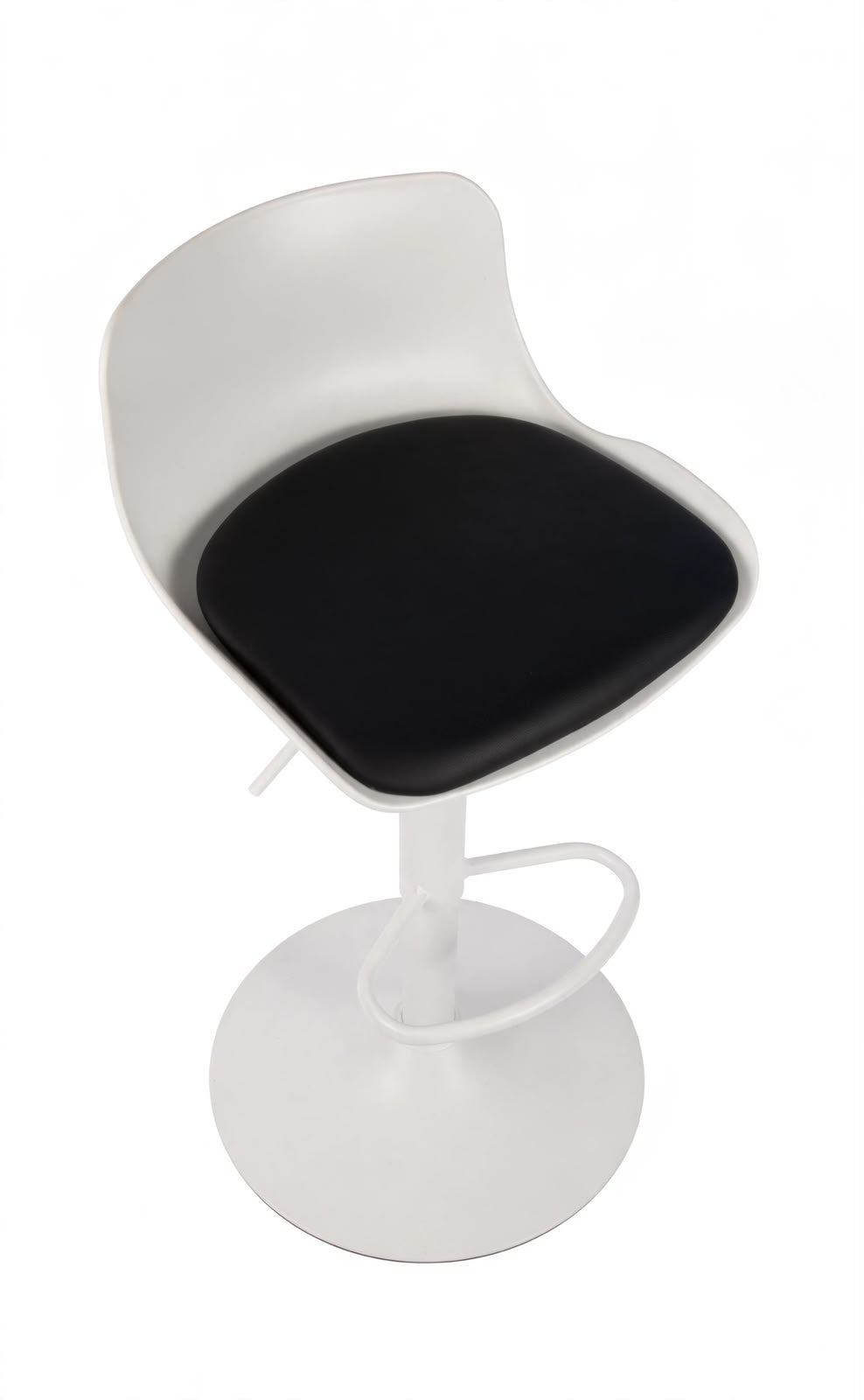 Banco Rick Blanco con asiento Negro