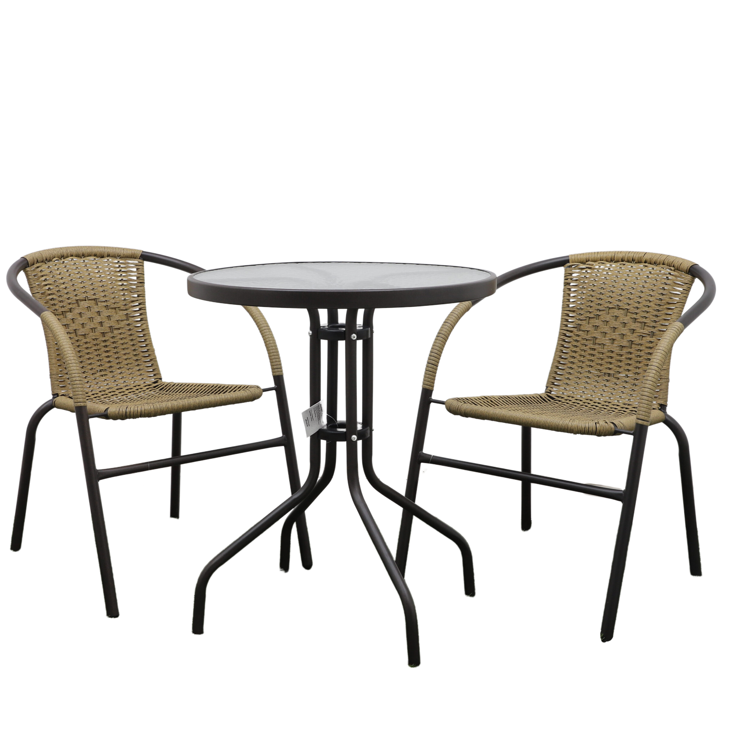 Set de Jardín Beirut con 2 Sillas en color Honey / Brow