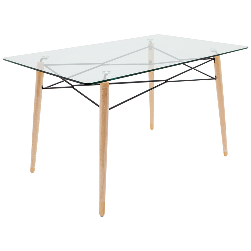 Paquete Mesa Comedor Croswod Cuadrada + 4 Sillas Capri
