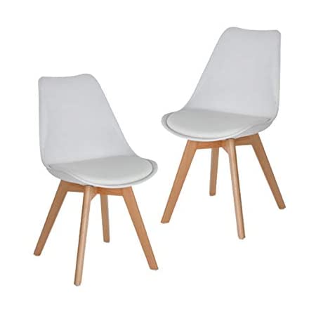Paquete 2 Sillas De Madera Para Comedor Capri Estilo Eames Hood
