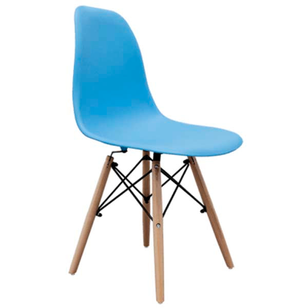 Silla Croswod Minimalista Estilo Eames pata Natural